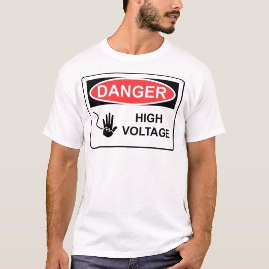 DANGER HOGE VOLTAGE T-SHIRT (Voorkant)