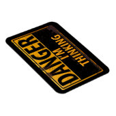 DANGER Ik ben GEVAAR, ik denk aan Metal Rust Sign Magneet (Rechterzijde)