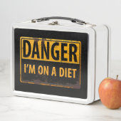 DANGER, ik ben op een Diet Metal Waarschuwingsteke (In situ)