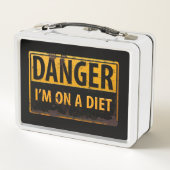 DANGER, ik ben op een Diet Metal Waarschuwingsteke (Achterkant)