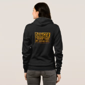 "DANGER, ik heb mijn koffie nog niet gehad!"Bordje Hoodie (Achterkant volledig)