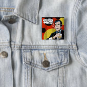 Danger is mijn spel vierkante button 5,1 cm (In situ)