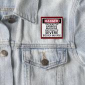 Danger Karaoke Vierkante Button 5,1 Cm (In situ)