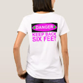 Danger Keep Back Six Feet Social-Distance T-shirt (Achterkant)