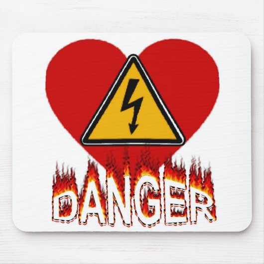 Danger Love Mousepad Muismat (Voorkant)