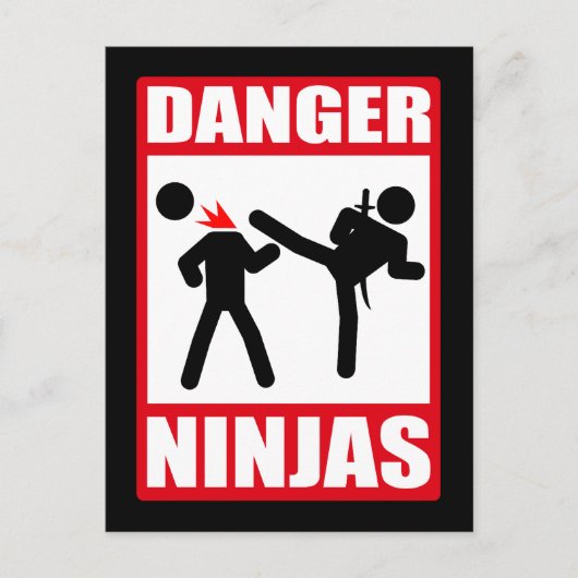 Danger Ninjas Briefkaart (Voorkant)