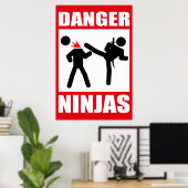 Danger Ninjas Poster (Thuiskantoor)