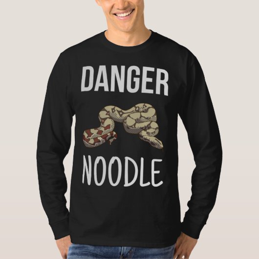 Danger Noodle  Herpetologist Ophidian Snake T-shirt (Voorkant)