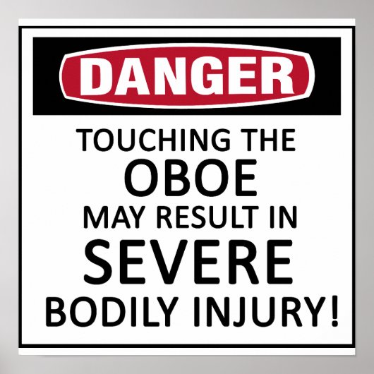 Danger Oboe Poster (Voorkant)