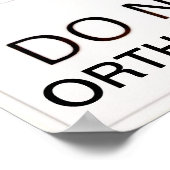 DANGER ORTHOPODS DENKEN POSTER (Hoek)