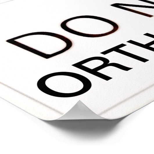 DANGER ORTHOPODS DENKEN POSTER (Hoek)