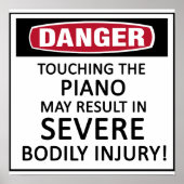 Danger Piano Poster (Voorkant)