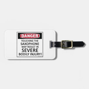 Danger Saxophone Bagagelabel