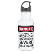 Danger Saxophone Waterfles (Voorkant)
