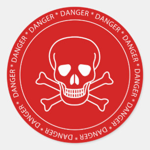Danger - Schedelteken Sticker