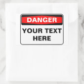 Danger Sign, template, landscape version Rechthoekige Sticker (Tas)
