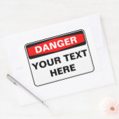 Danger Sign, template, landscape version Rechthoekige Sticker (Envelop)