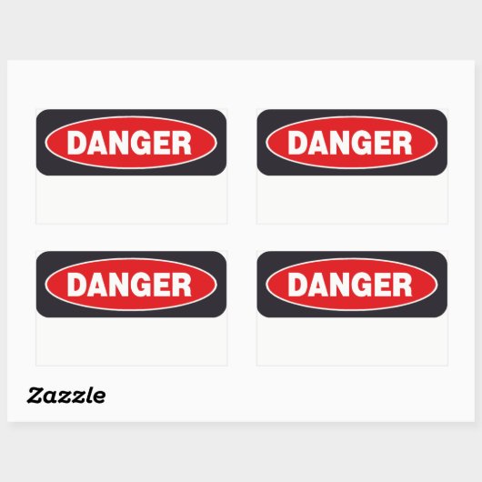 Danger Sticker Sjabloon (Vel)