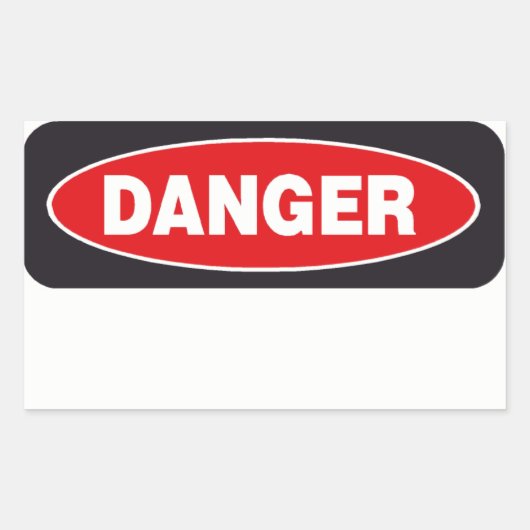 Danger Sticker Sjabloon (Voorkant)