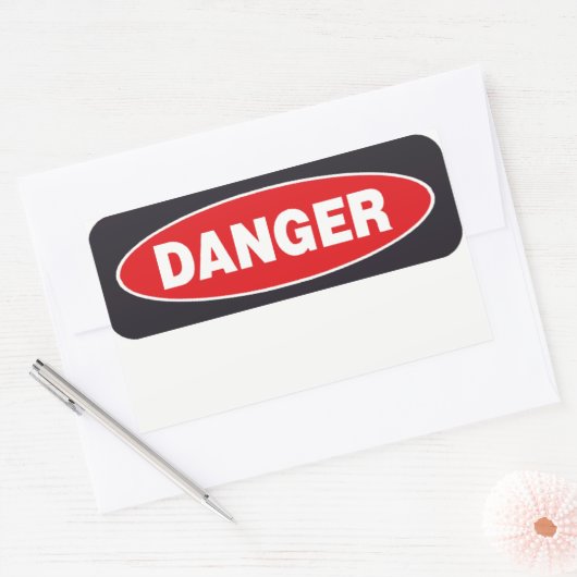 Danger Sticker Sjabloon (Envelop)