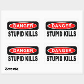 Danger Stompzinnig doodt Stickers (Vel)