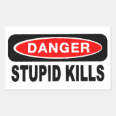 Danger Stompzinnig doodt Stickers (Voorkant)