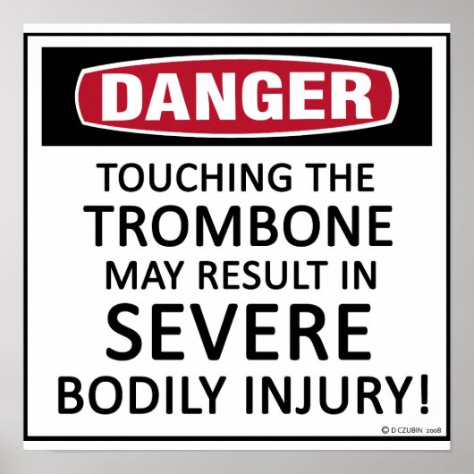 Danger Trombone Poster (Voorkant)