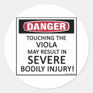 Danger Viola Ronde Sticker