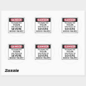 Danger Violin Ronde Sticker (Vel)