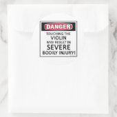 Danger Violin Ronde Sticker (Tas)