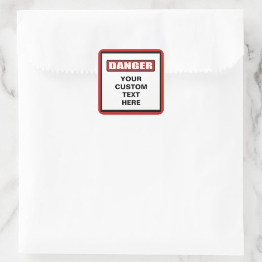 Danger Warning Custom Sticker (Tas)