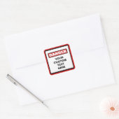 Danger Warning Custom Sticker (Envelop)