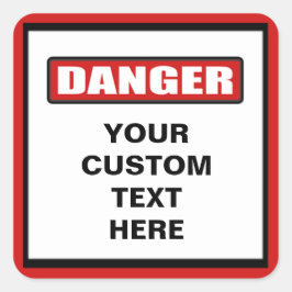 Danger Warning Custom Sticker