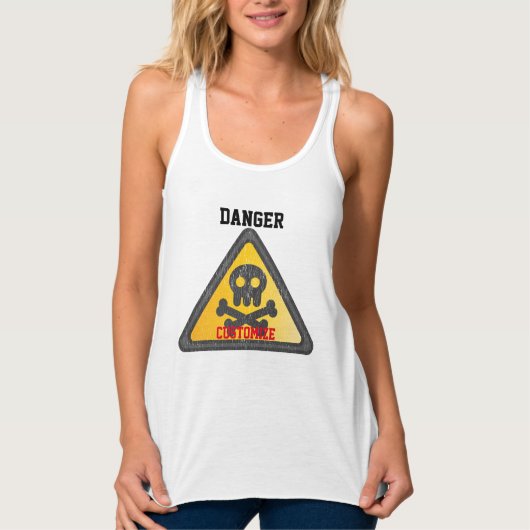 Danger Warning Sign Thunder_Cove Tanktop (Voorkant)