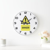 Danger Warning Sign Yellow Triangle Exclamation Grote Klok (Huis)