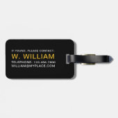 DANGER WORKAHOLIC roestvast metalen waarschuwingsb Bagagelabel (Achterkant horizontaal)