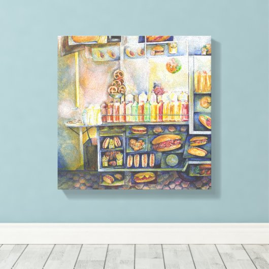 Dangerachtig dicht bij de vun canvas afdruk (Insitu (Houten vloer))