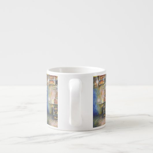 Dangerachtig dicht bij de vun espresso kop (Achterkant)