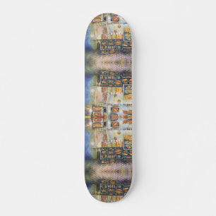 Dangerachtig dicht bij de vun persoonlijk skateboard