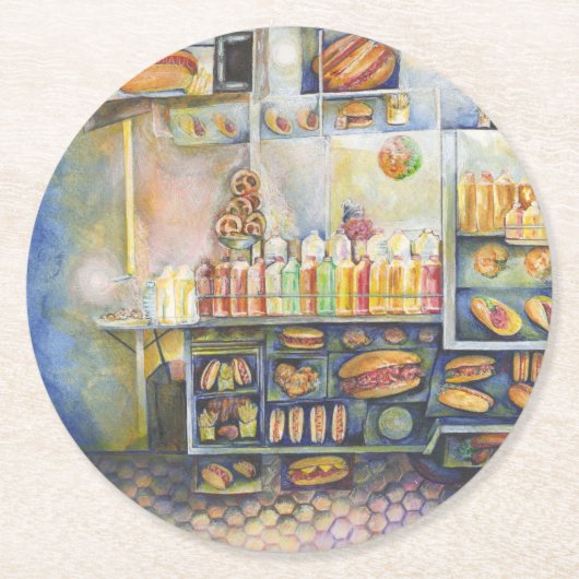 Dangerachtig dicht bij de vun ronde kartonnen onderzetter (Voorkant)