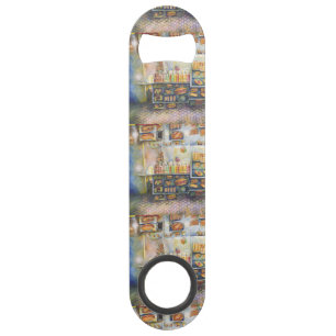 Dangerachtig dicht bij de vun speed flessenopener