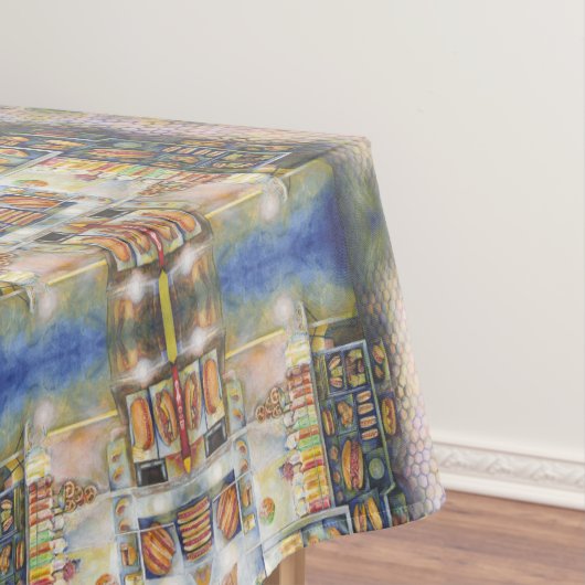 Dangerachtig dicht bij de vun tafelkleed (Voorbeeld)