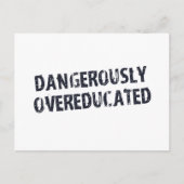 Dangerisch overgeschoold briefkaart (Voorkant)