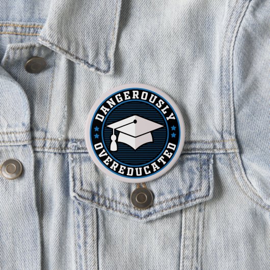 Dangerisch overgeschoold ronde button 7,6 cm (In situ)