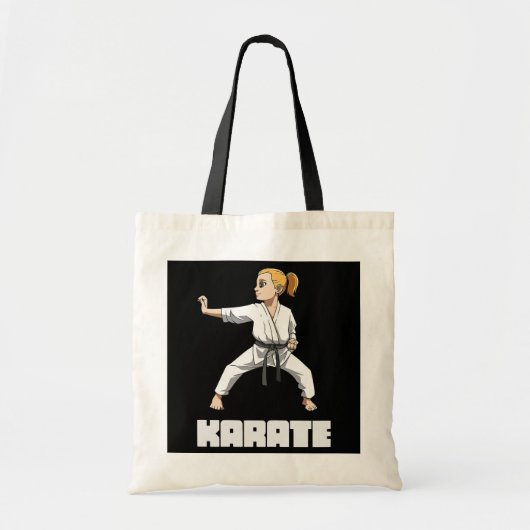 Dangerous and Cute Karate Girl Tote Bag (Voorkant)