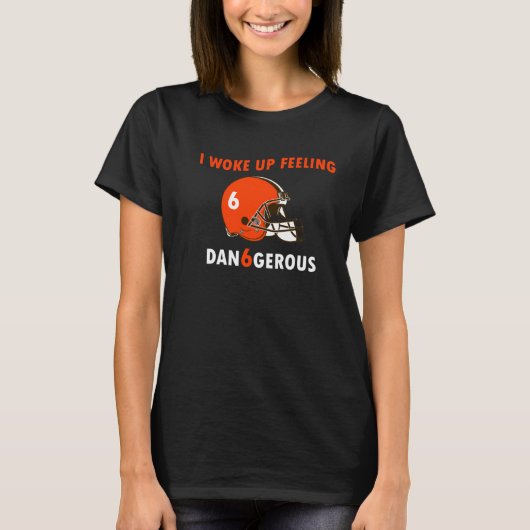 Dangerous Baker Mayfield Brown Football T-shirt (Voorkant)