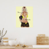 Dangerous Blonde Femme Fatale Poster (Keuken)