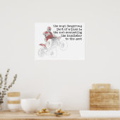 Dangerous Nut Quad ATV Off-Road Print Poster Sign (Keuken)