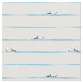 Dangerous Stripes shark in the sea deep water Stof