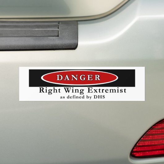 DANGERRECHTS WAT EXTREMIST BUMPERSTICKER (Op auto)
